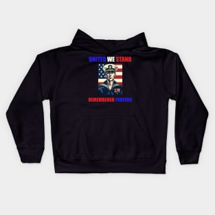 Memorial Day - United We Stand Remembered Forever Kids Hoodie